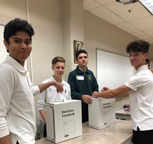 Student Vote 2019:  Civics students cast their ballots