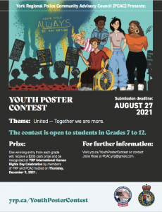 YRP/PCAC Human Rights and Social Justice Youth Poster Contest