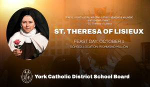 FEAST DAY: October 1, St. Theresa of Lisieux
